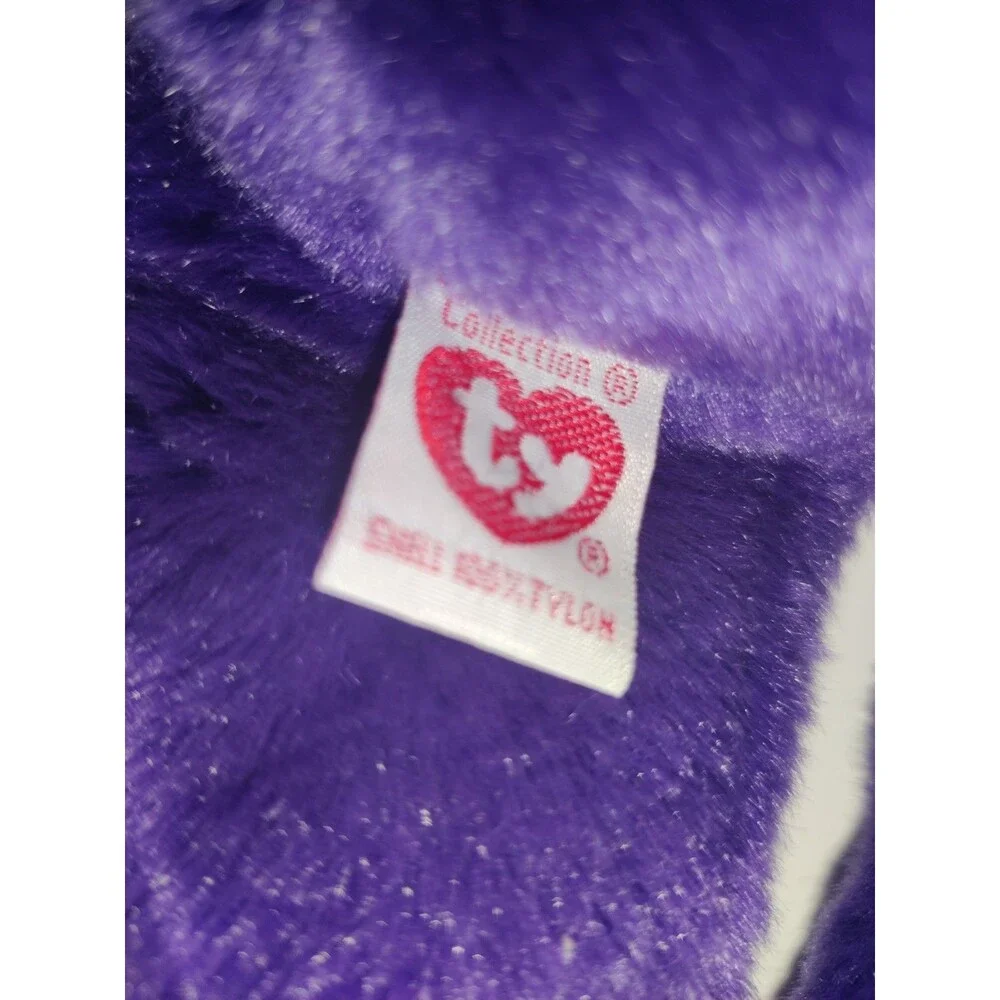 TY Beanie Buddies 1998 Princess Diana Purple Bear 14